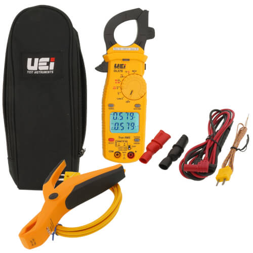 UEI Test DL579COMBO True-RMS Dual Display 600A HVAC/R Clamp Meter w/ Temperature & Capacitance Combo