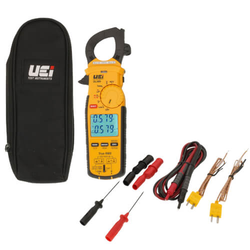 UEI Test DL589 True-RMS Dual Display 600A Clamp Meter w/ DC Amps & Differential Temperature