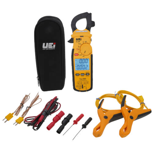 UEI Test DL589COMBO True-RMS Dual Display 600A Clamp Meter w/ DC Amps & Differential Temperature Combo