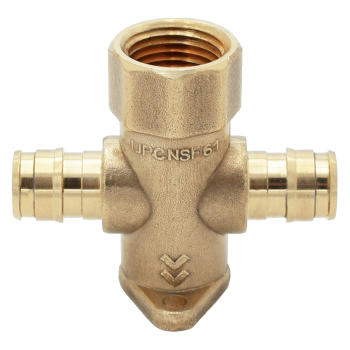 Legend Valves 302-240NL 1/2" No Lead Cast Brass Drop Ear Cold Expansion PEX Drop Ear Tee