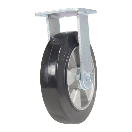 Vestil CST-VE-8X2MRA-R Rubber Rigid Caster 8 In. Diameter x 2 In. Width 881 Lb. Capacity Black/Gold