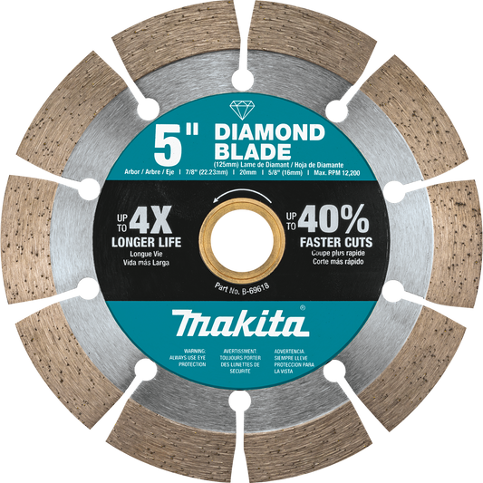 Makita B-69618 5" Diamond Blade, Segmented, General Purpose