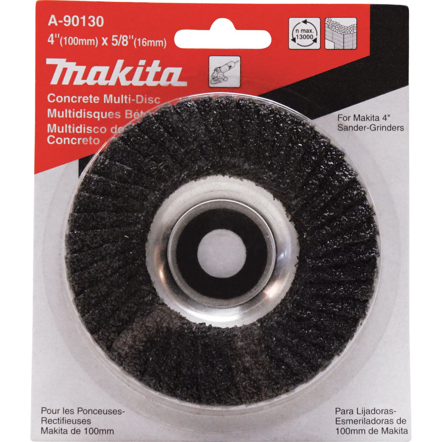 Makita A-90130 4" x 5/8" Multi‘Disc, 24 Grit, Masonry, Flat Type 27