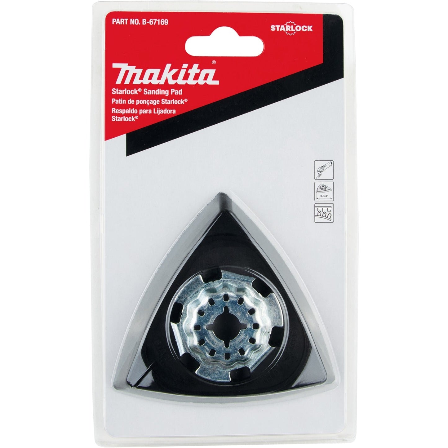 Makita B-67169 Starlock® Oscillating Multi‘Tool 3‘3/4" Hook And Loop Delta Triangle Sanding Pad