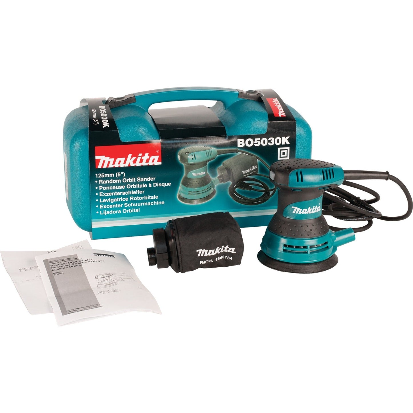 Makita BO5030K 5" Random Orbit Sander, with Tool Case