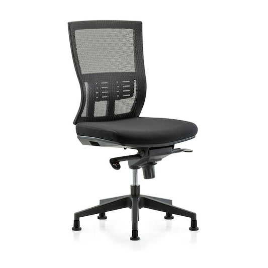 Blue Ridge Ergonomics MOD-MDHCH-RG-C2-A0-RG Modern Oxford Mesh Back Chair with Knee-Bend Control & Stationary Glides