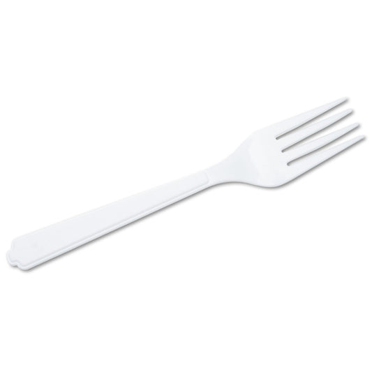 AbilityOne 7340000221315 SKILCRAFT Plastic Flatware Utensil - 100 Piece(s) - 100/Pack - Plastic - White