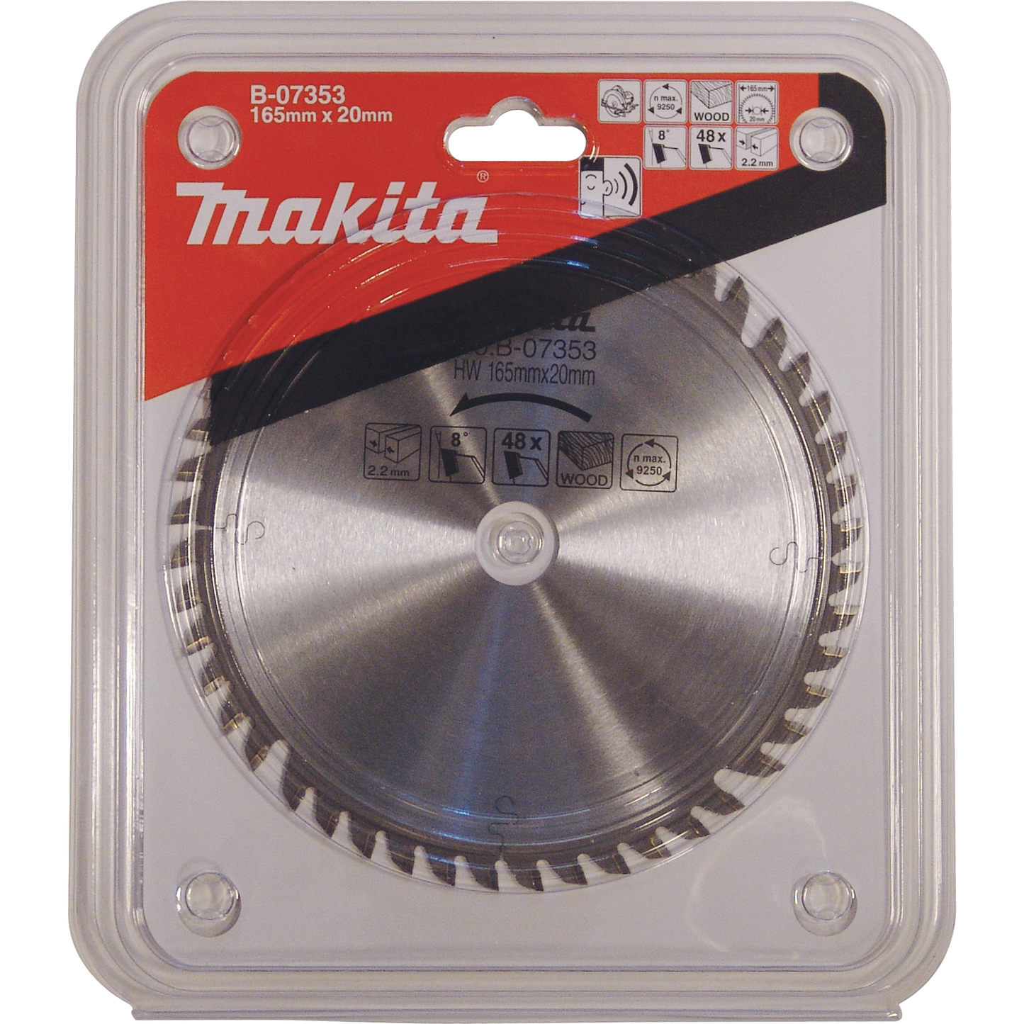 Makita B-07353 6‘1/2" 48T Carbide‘Tipped Plunge Saw Blade