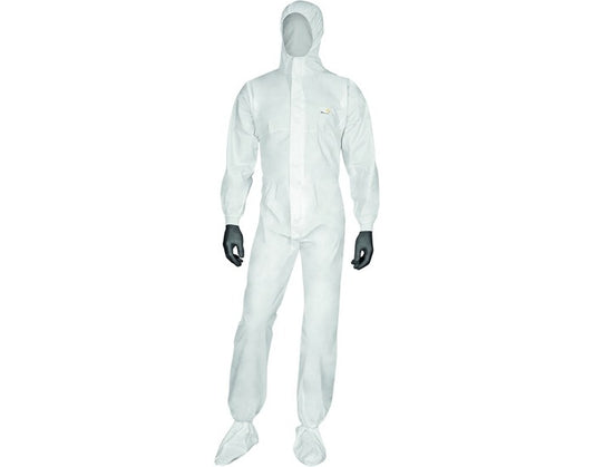 Delta Plus DT117GT DT117 DELTATEK 5000 Coverall with Elasticated Hood, White, LG