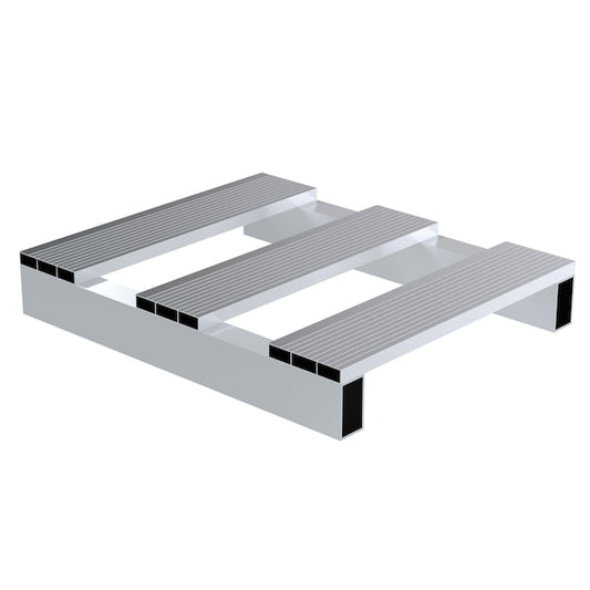 Vestil SKID-2024-A Aluminum Skid, 24 in L, 20 in W, 3.75 H