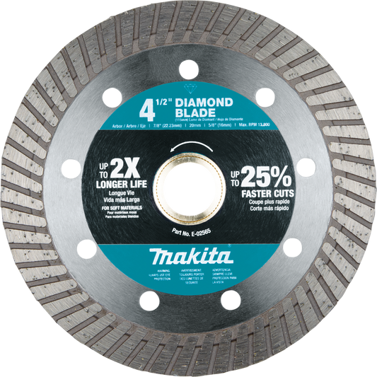 Makita E-02565 4‘1/2" Diamond Blade, Turbo, Soft Material