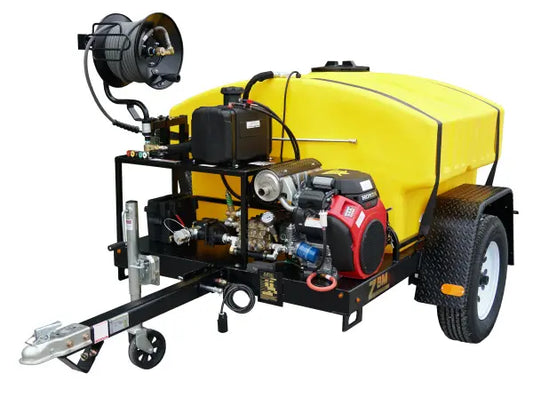 CAM Spray P00700 Deluxe Trailer Mounted Honda Gas Powered 5.5 gpm, 4000 psi Cold Water Pressure Washer