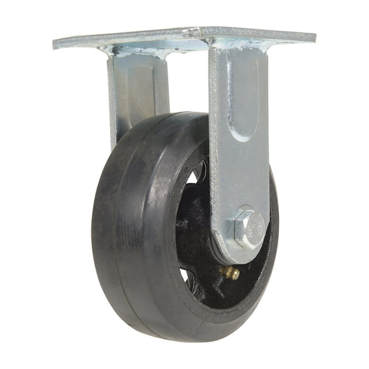 Vestil CST-VE-5X2MR-R Rubber Rigid Caster 5 In. Diameter x 2 In. Width 440 Lb. Capacity Dark Black