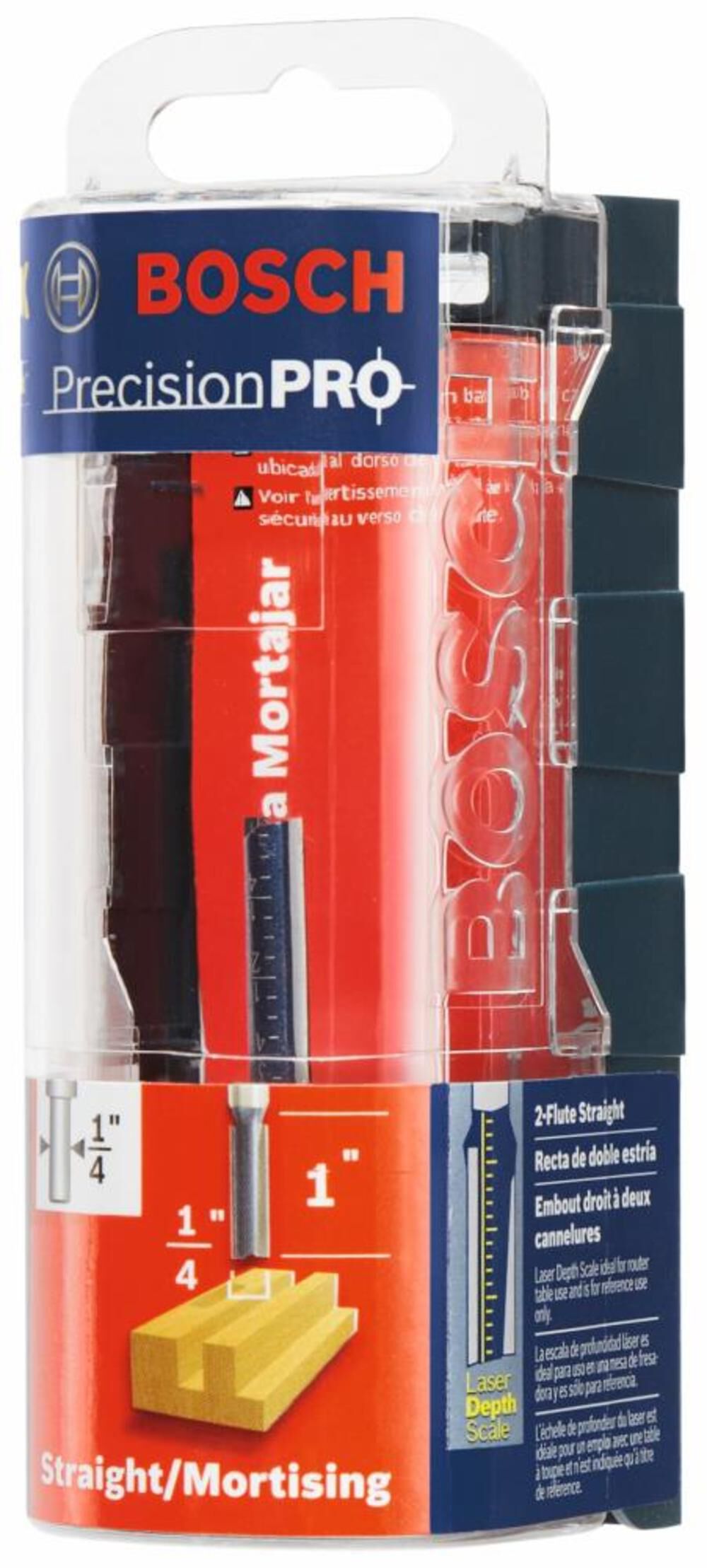 Bosch 85613MC 1/4 In. X 1 In. Carbide-Tipped Double-Flute Straight Router Bit