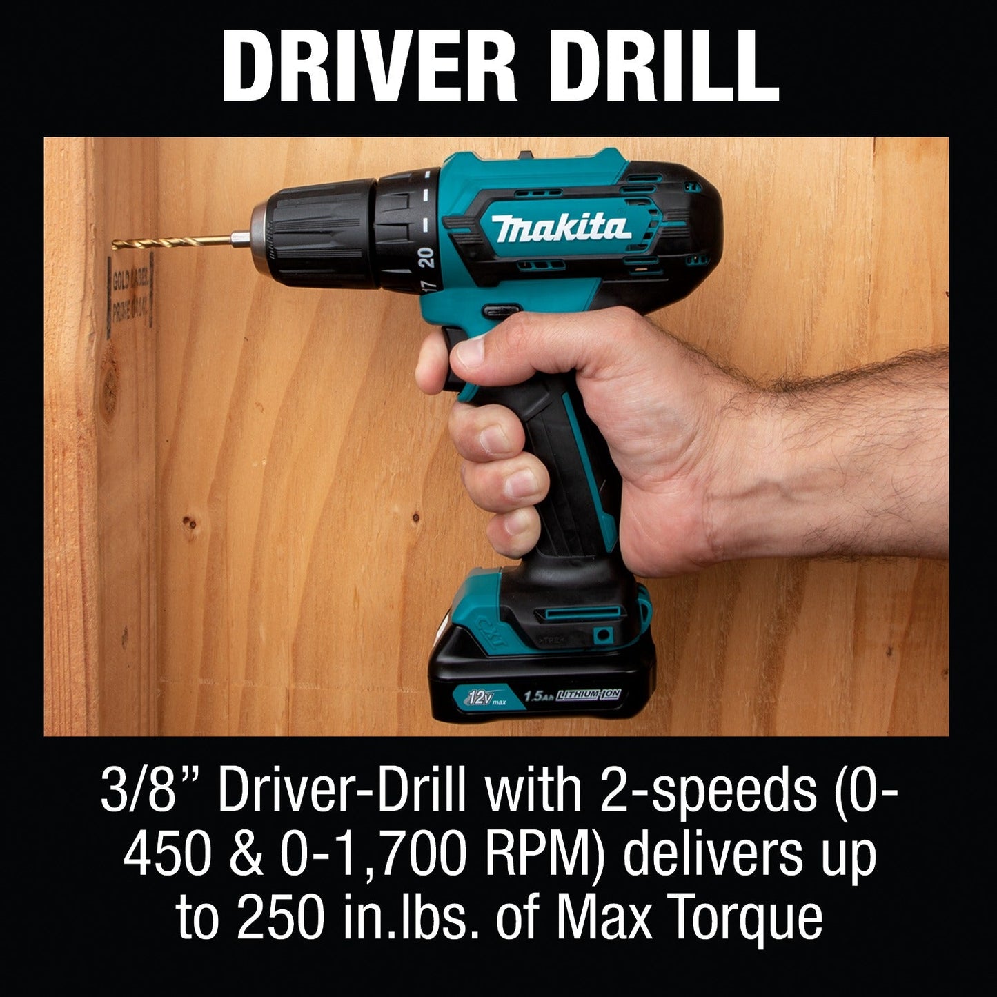 Makita CT411 12V max CXT® Lithium‘Ion Cordless 4‘Pc. Combo Kit (1.5Ah)