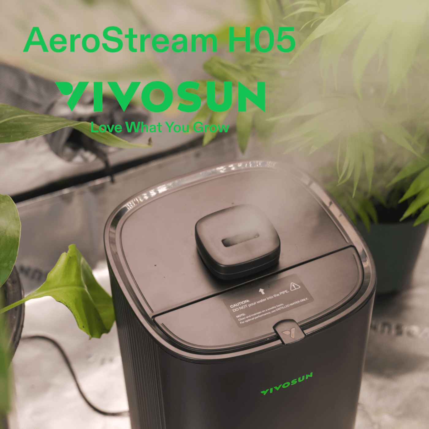 Vivosun AeroStream H05 Intelligent Wi-Fi Humidifier, 1.32 Gal / 5 L Humidifier with Temp & Humidity Probe, Smart Remote Control, Designed for Growers