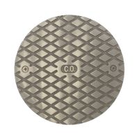 Jones Stephens C60500 6" Polished Brass Round Cast Cleanout Cover