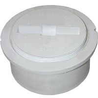 Jones Stephens C61009 4" PVC Hub Fit Cleanout with 3-1/2" Countersunk Brass Plug