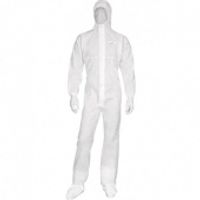 Delta Plus DT215XG DT215DT Non-Woven Chemical Protective Coveralls, White, XL