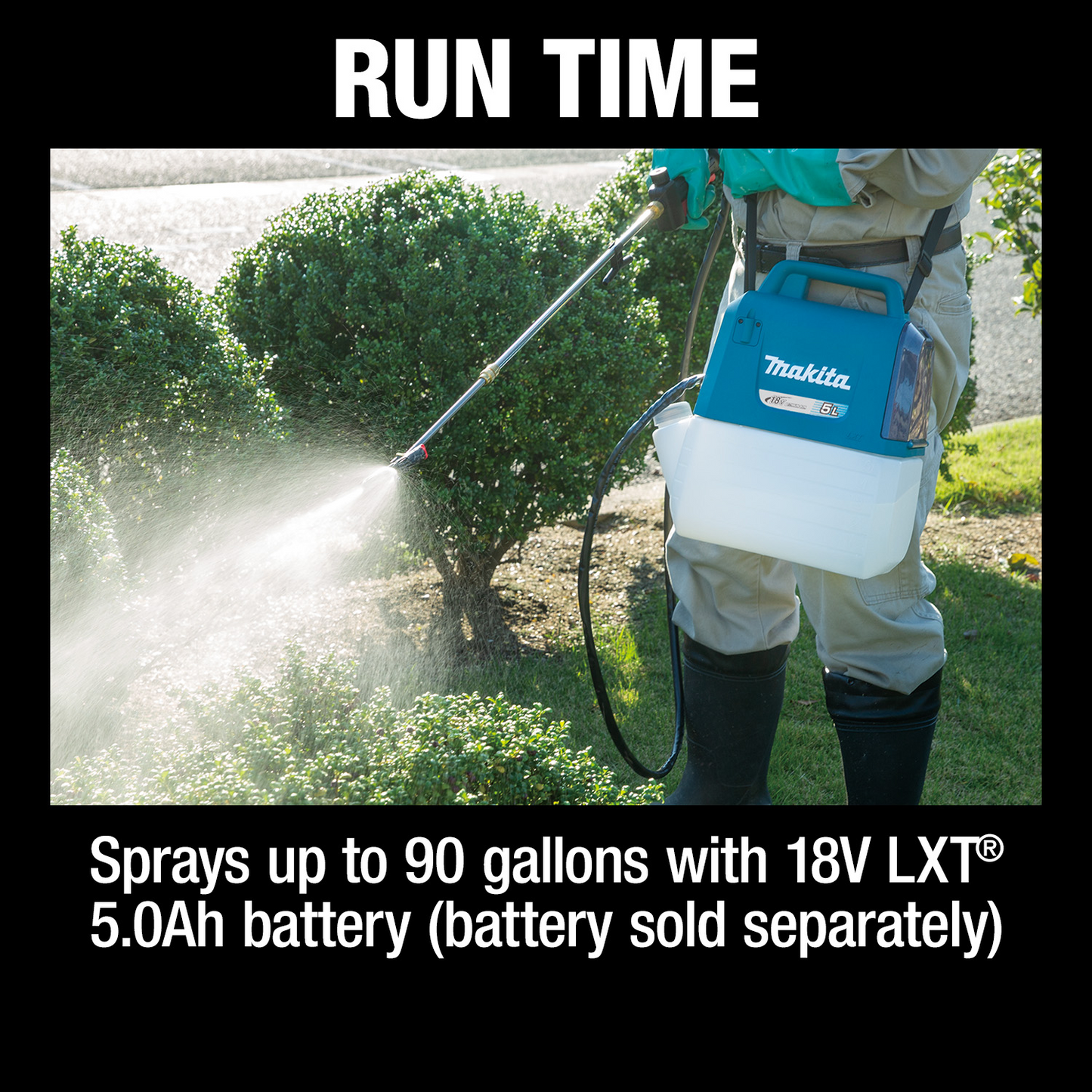 Makita XSU03Z 18V LXT® Lithium‘Ion Cordless 1.3 Gallon Sprayer, Tool Only