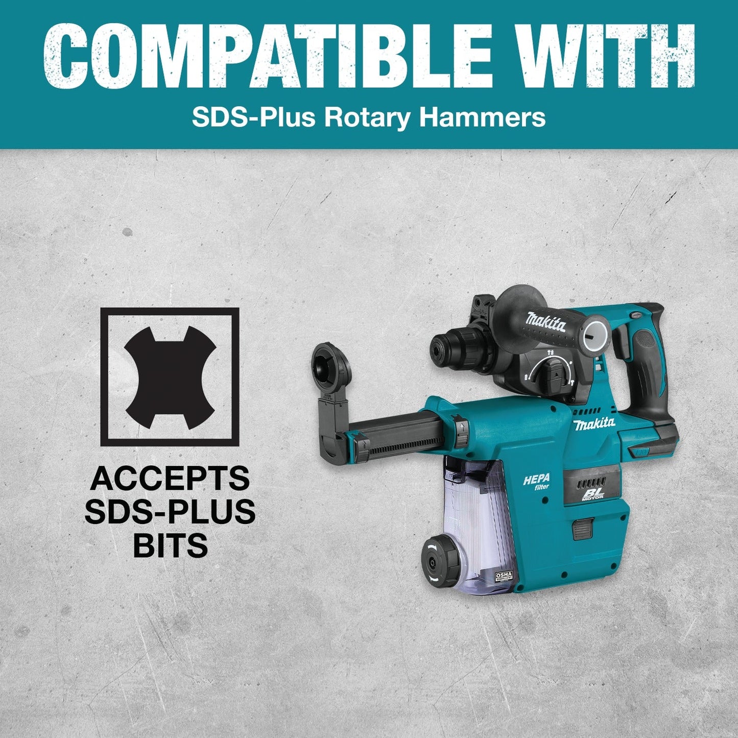 Makita B-61298 5 Pc. SDS‘PLUS Bit Set, 3‘Cutter