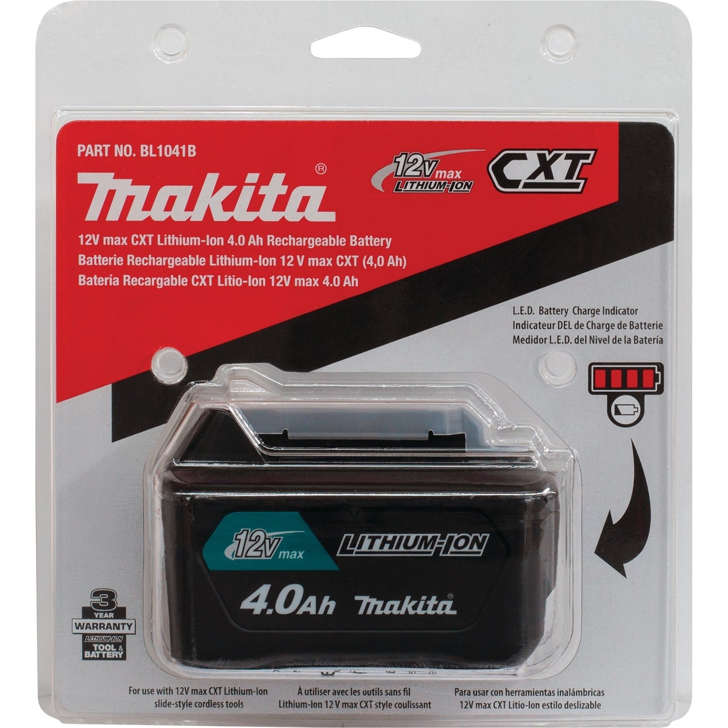 Makita BL1041B 12V max CXT® Lithium‘Ion 4.0Ah Battery