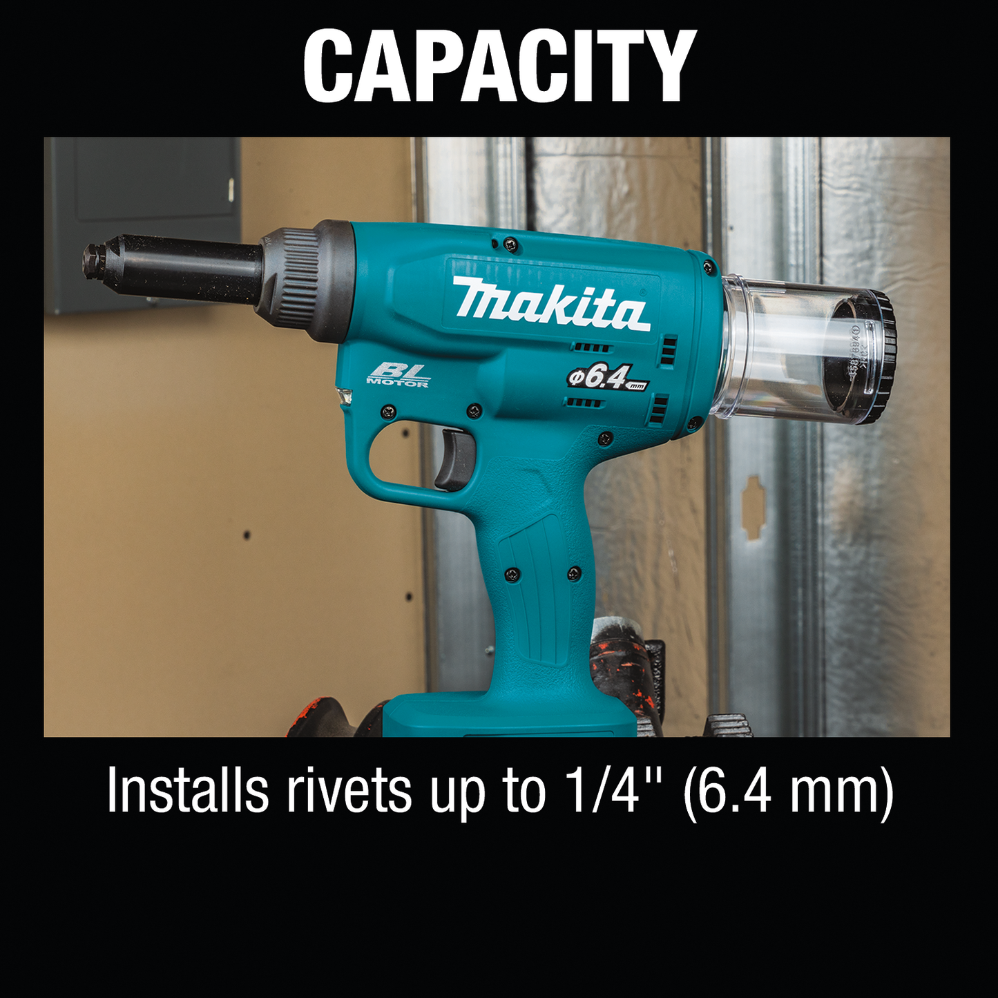 Makita XVR02Z 18V LXT® Lithium‘Ion Brushless Cordless Rivet Tool, Tool Only