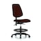 Blue Ridge Ergonomics VMBCH-MB-RG-T0-A0-BF-RC-8584 Rutledge Vinyl Chair - Medium Bench Height with Medium Back, Black Foot Ring, & Casters in Taupe Trailblazer™ Vinyl