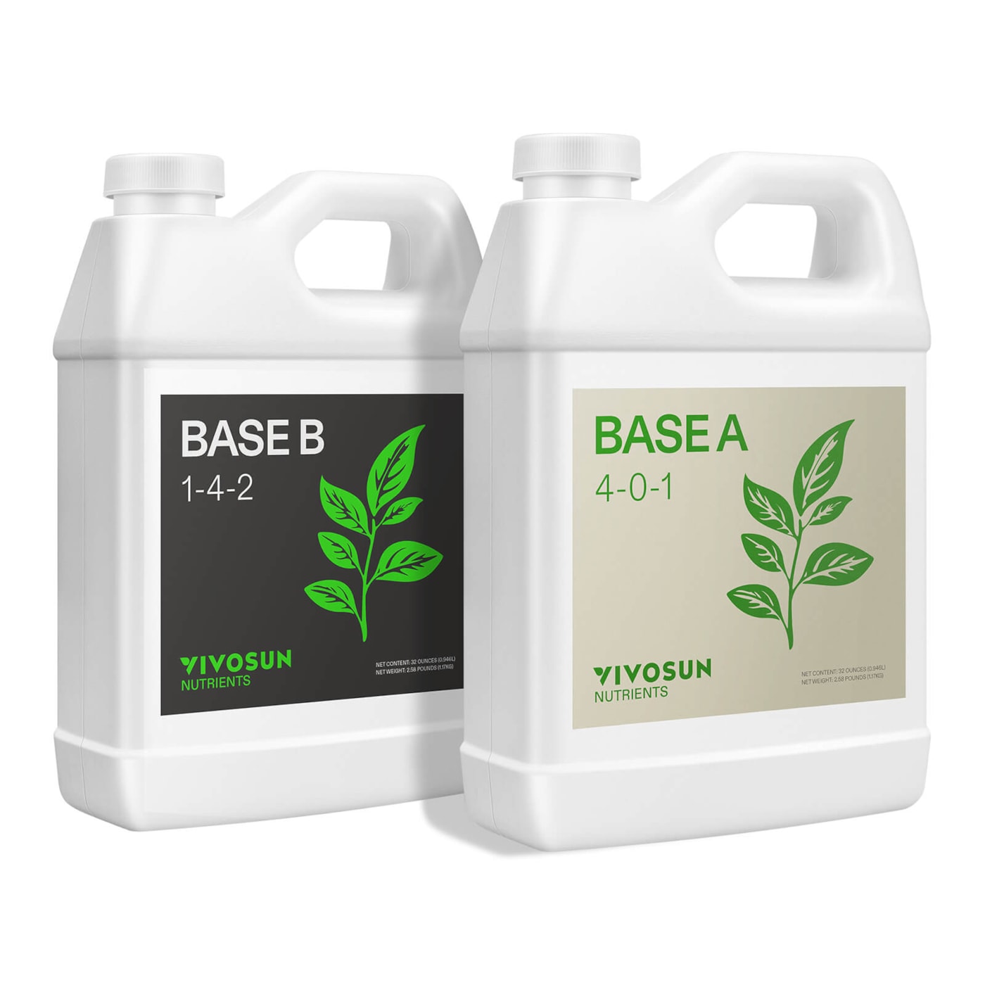 Vivosun Nutrients Base A & B Bundle, Liquid Fertilizer Supports Vegetative and Flowering Stage