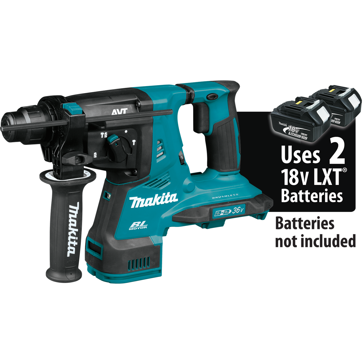 Makita XRH08Z 36V (18V X2) LXT® Brushless 1‘1/8" SDS‘PLUS AVT® Rotary Hammer, Tool Only