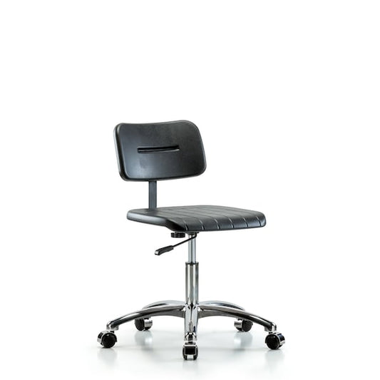 Blue Ridge Ergonomics BPDHCH-CR-CC Core Polyurethane Chair Chrome - Desk Height with Casters