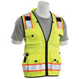 Delta Plus WEL62384HLSM S251 CL 2 Surveyor Vest, SM, Hi Viz Lime