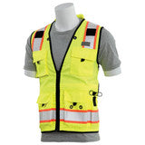 Delta Plus WEL62384HLSM S251 CL 2 Surveyor Vest, SM, Hi Viz Lime
