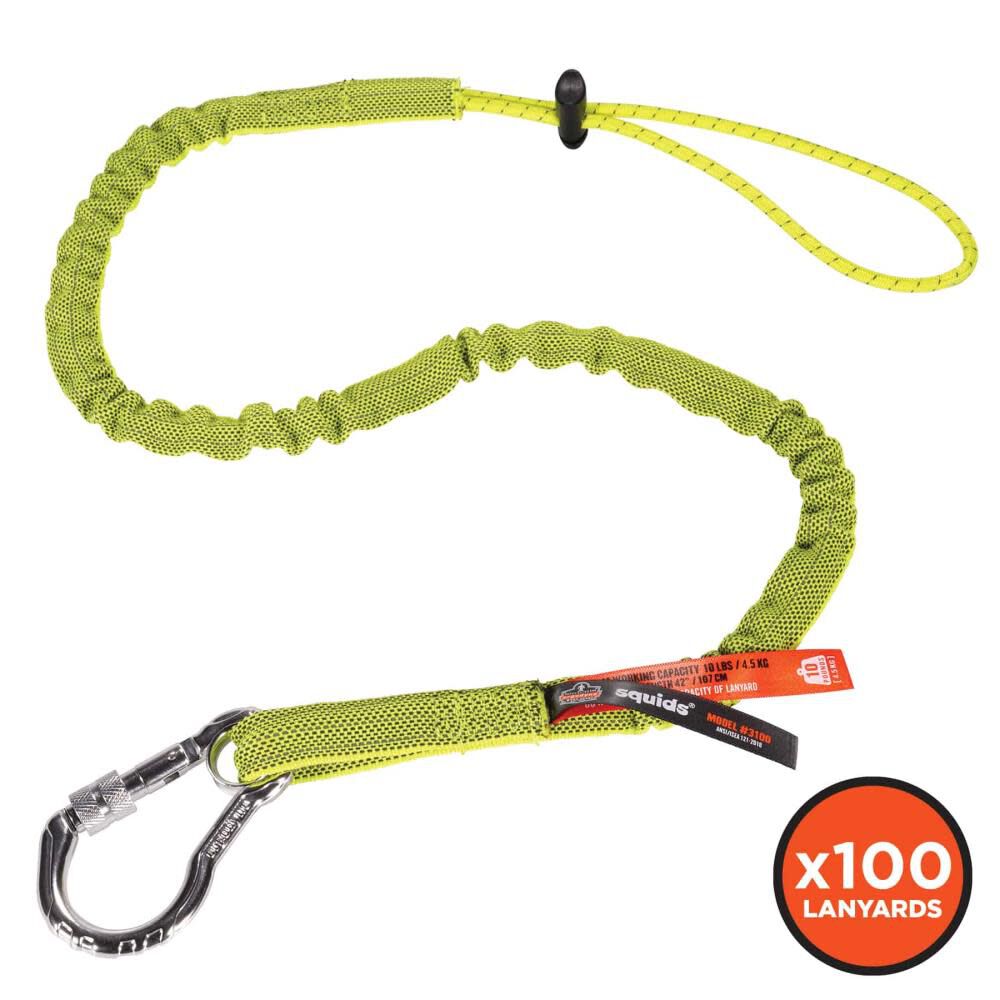Ergodyne 19205 Squids 3100 Tool Lanyard - Carabiner and Cinch Loop - 10lbs