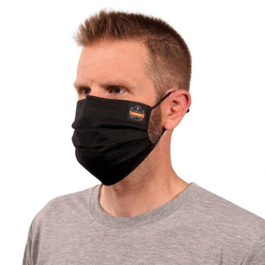 Ergodyne 48880 Skullerz 8801 Pleated Face Cover Mask - Reusable, Cotton