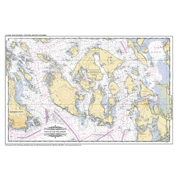 Paradise Clay EVE045 Placemat of San Juan Islands and Victoria, BC