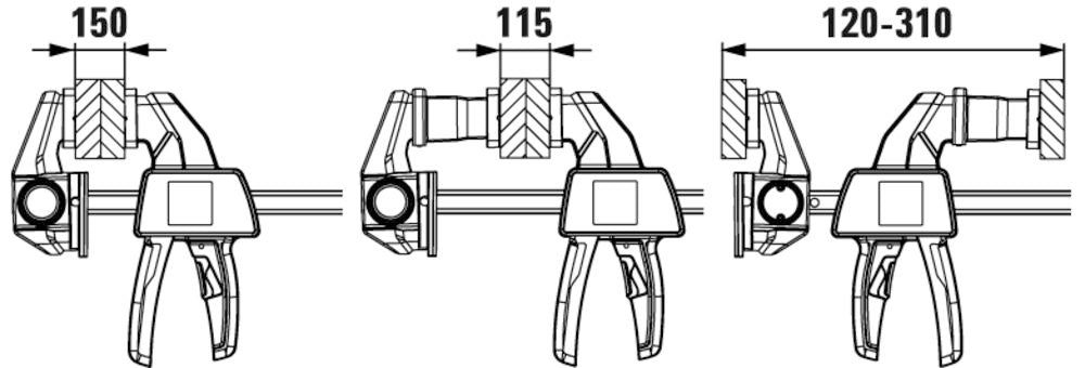 Bessey EZR-SET One‑handed table clamps, EZR‑SET (2 per set)