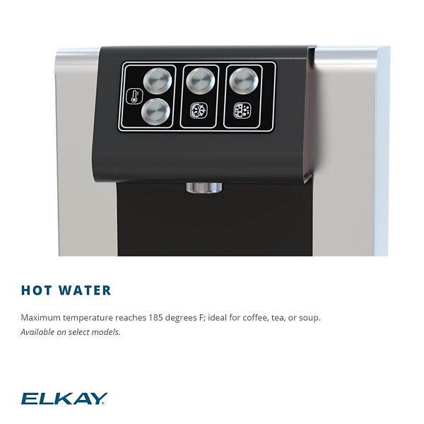 Elkay DSBSH130UVPC Water Dispenser Hot Filtered Refrigerated 1.5 GPH Stainless Steel