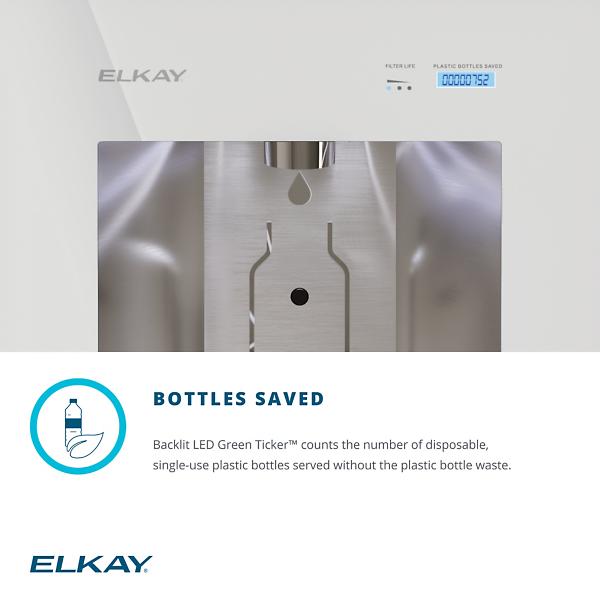 Elkay LBWDC00WHC ezH2O Liv® Pro In-Wall Commercial Filtered Water Dispenser Non-refrigerated Aspen White