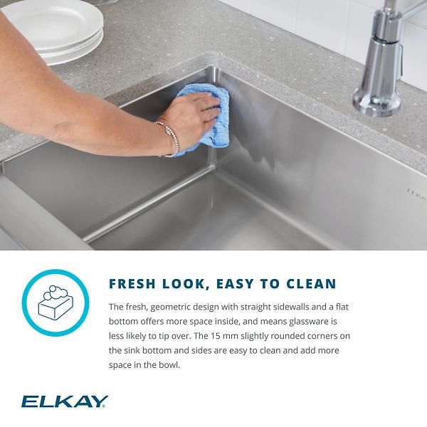 Elkay EFRUFF3417R Crosstown® 16 Gauge Stainless Steel 35-7/8" x 20-1/4" x 9" Single Bowl Tall Farmhouse Sink
