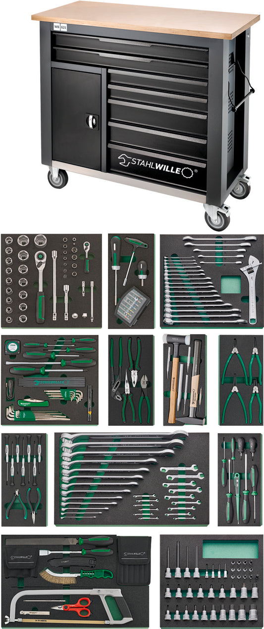 Stahlwille 98830195 WB 621/267QR Assortment Tools With Workbench