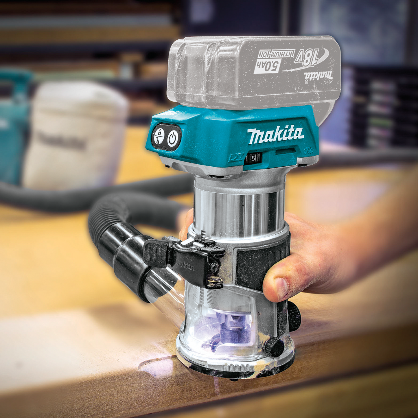 Makita XTR01Z 18V LXT® Lithium‘Ion Brushless Cordless Compact Router, Tool Only