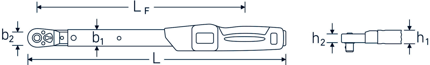 Stahlwille 96502120 730NR/20QR FK Torque Wrench Service Manoskop® With Fixed Quickrelease Ratchet