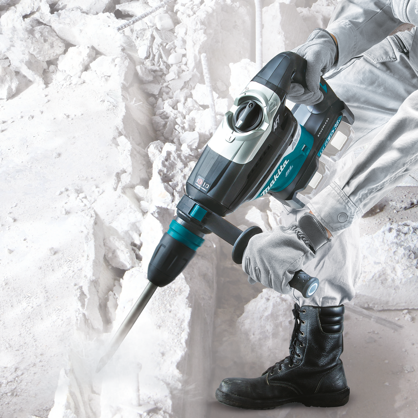 Makita XRH07ZKUN 36V (18V X2) LXT® Brushless 1‘9/16" SDS‘MAX Advanced AVT® Rotary Hammer, AFT®, AWS®, Tool Only