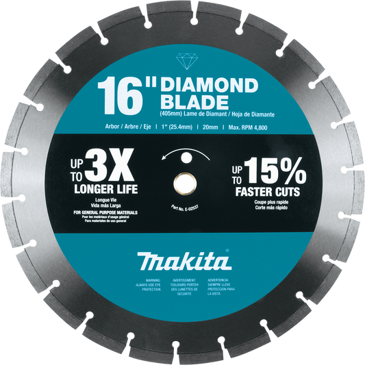 Makita E-02537 16" Diamond Blade, Segmented, General Purpose