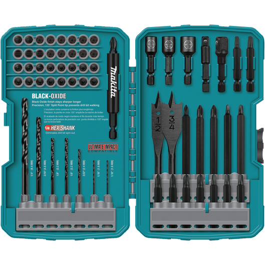 Makita T-01725 Contractor‘Grade Bit Set, 70‘Pc.