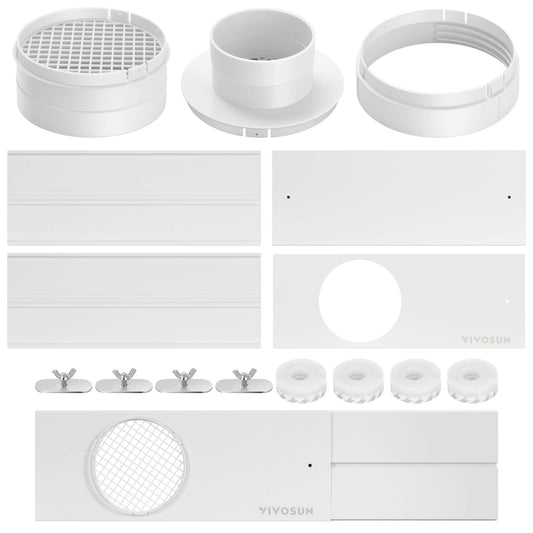 Vivosun Window Duct Kit, Portable AC Window Seal Kit, Fit with 4”/6” Ducting & 5.9” Hose