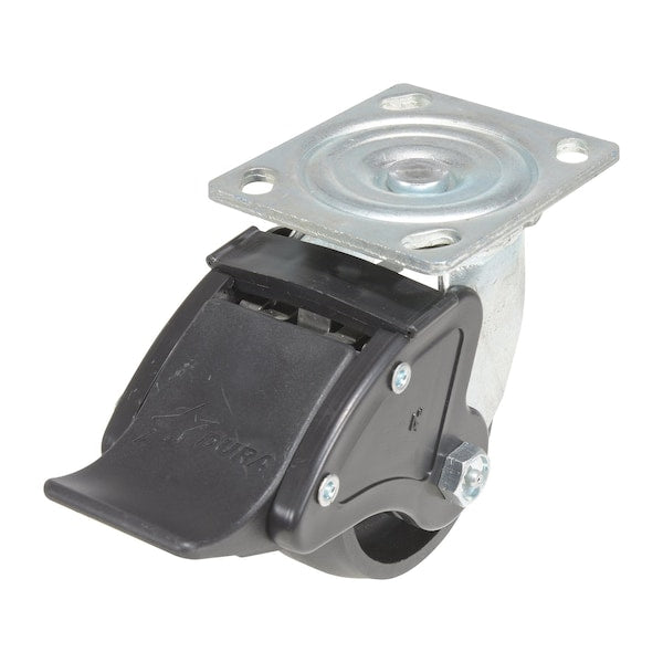 Vestil CST-VE-4X2GFN-SWTB Glass Filled Nylon Swivel With Total Brake Caster 4 In. Diameter x 2 In. Width 800 lb Black