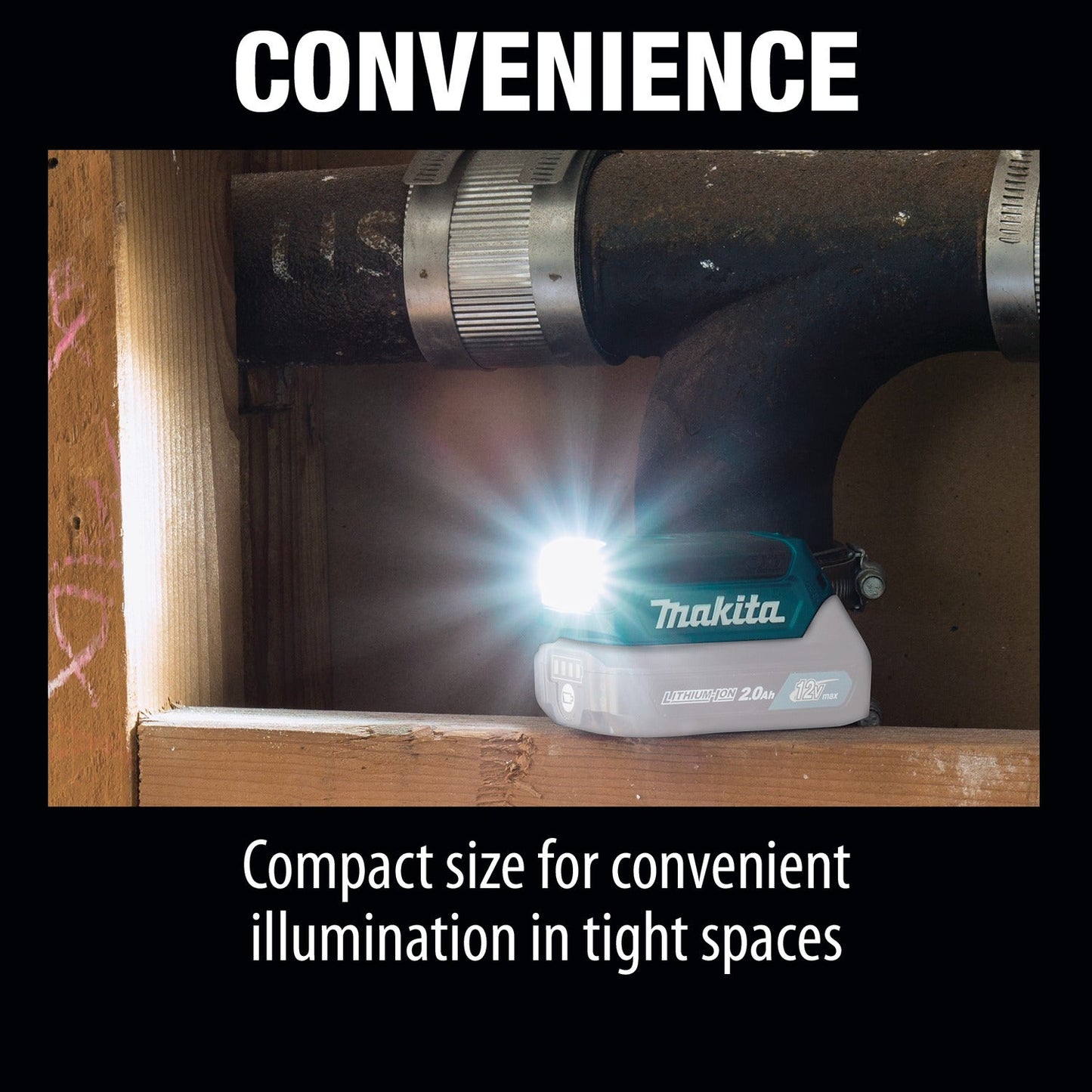 Makita ML103 12V max CXT® Lithium‘Ion Cordless L.E.D. Flashlight, Flashlight Only