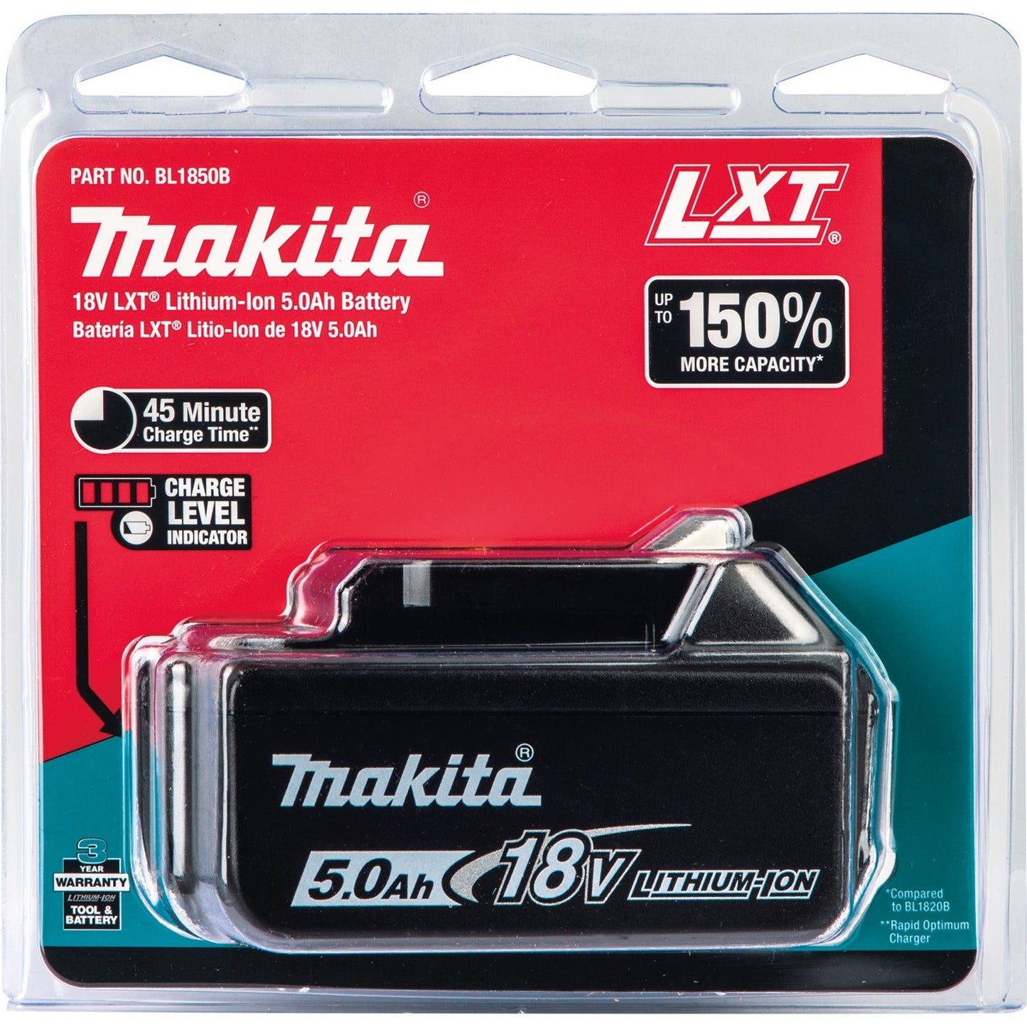 Makita BL1850B 18V LXT® Lithium‘Ion 5.0Ah Battery